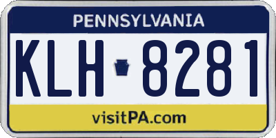 PA license plate KLH8281