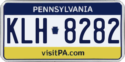 PA license plate KLH8282