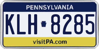 PA license plate KLH8285
