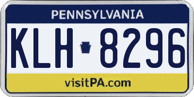 PA license plate KLH8296