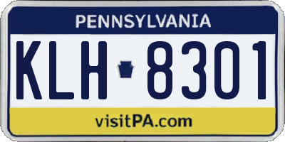 PA license plate KLH8301