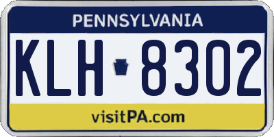 PA license plate KLH8302