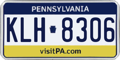 PA license plate KLH8306