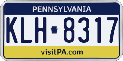 PA license plate KLH8317