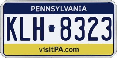 PA license plate KLH8323