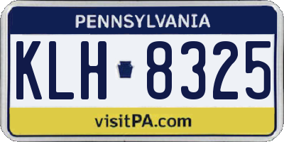 PA license plate KLH8325