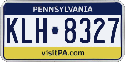 PA license plate KLH8327