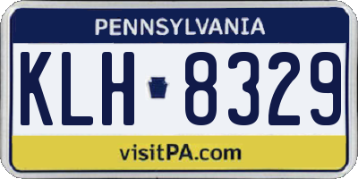 PA license plate KLH8329