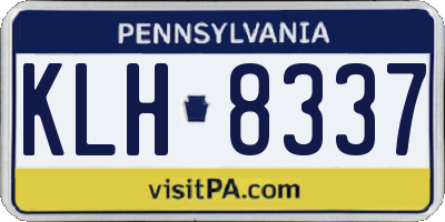 PA license plate KLH8337
