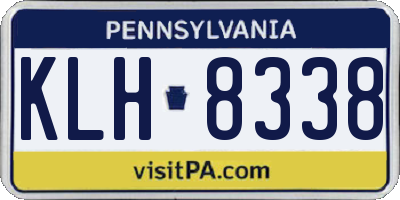 PA license plate KLH8338
