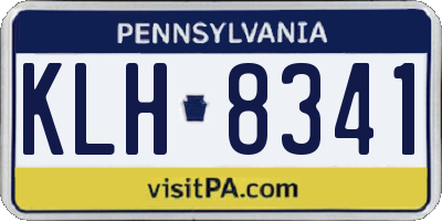 PA license plate KLH8341
