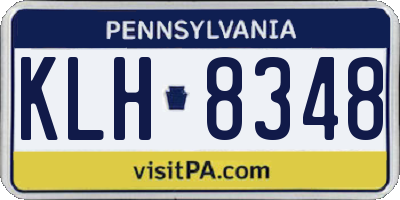 PA license plate KLH8348