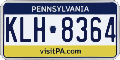 PA license plate KLH8364