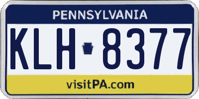 PA license plate KLH8377