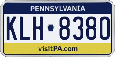 PA license plate KLH8380
