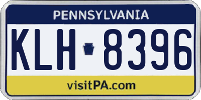 PA license plate KLH8396