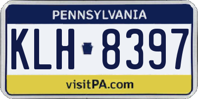 PA license plate KLH8397
