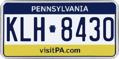 PA license plate KLH8430