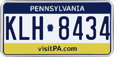 PA license plate KLH8434