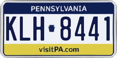 PA license plate KLH8441