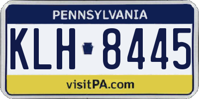 PA license plate KLH8445