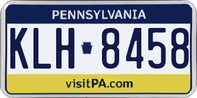 PA license plate KLH8458