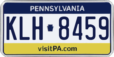 PA license plate KLH8459