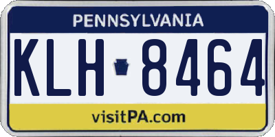 PA license plate KLH8464
