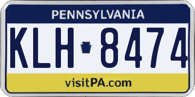 PA license plate KLH8474