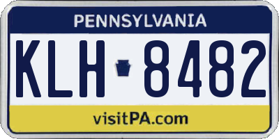PA license plate KLH8482
