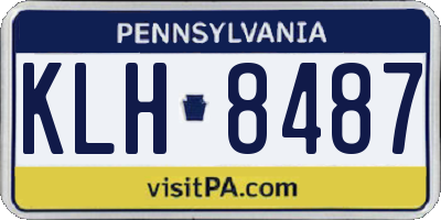 PA license plate KLH8487