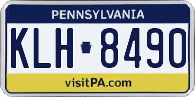 PA license plate KLH8490