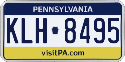 PA license plate KLH8495