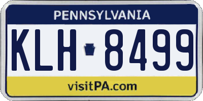 PA license plate KLH8499