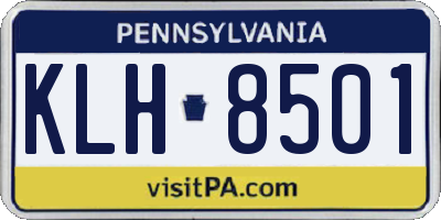 PA license plate KLH8501