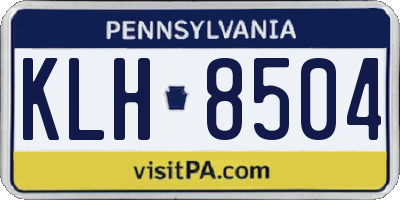PA license plate KLH8504
