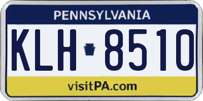 PA license plate KLH8510