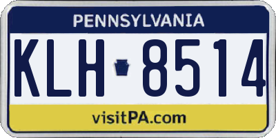 PA license plate KLH8514