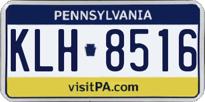 PA license plate KLH8516