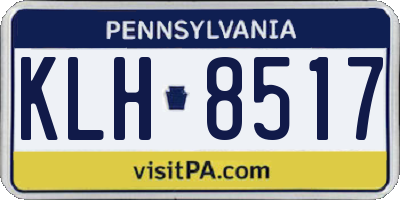 PA license plate KLH8517