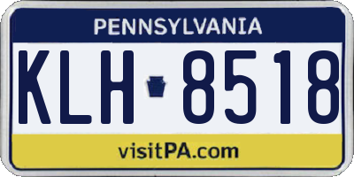 PA license plate KLH8518