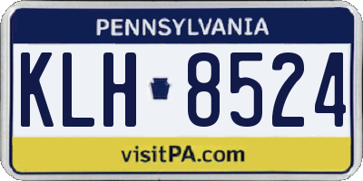 PA license plate KLH8524
