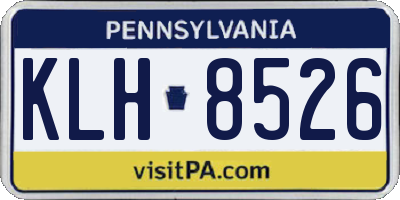 PA license plate KLH8526