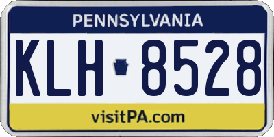 PA license plate KLH8528