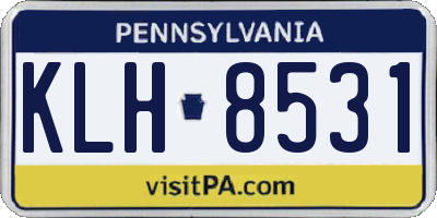 PA license plate KLH8531