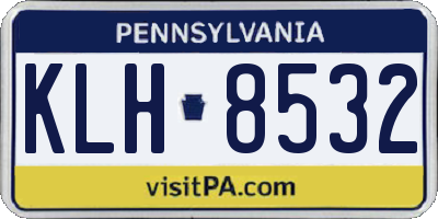 PA license plate KLH8532