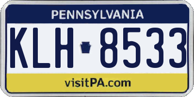 PA license plate KLH8533