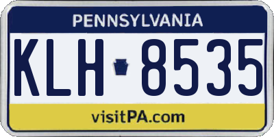 PA license plate KLH8535