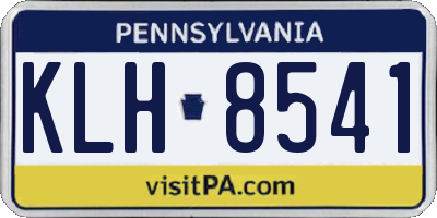 PA license plate KLH8541
