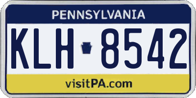 PA license plate KLH8542